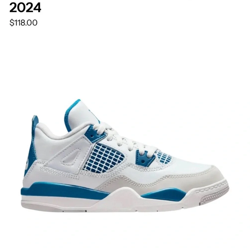 Nike Kids Sneakers White and Blue - Picture 1 of 3